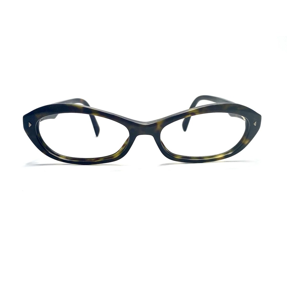 Prada Dark Brown Tortoise Cat Eye Glasses Italy VPR11O 2AU-1O1 54 16 135
